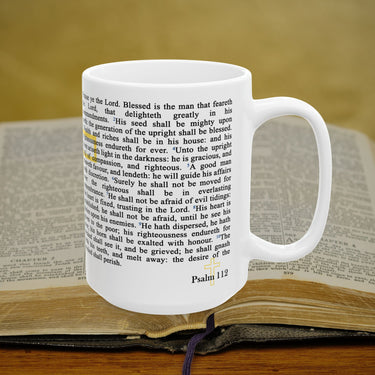 Psalm 112 Full Text - 15oz Coffee Mug